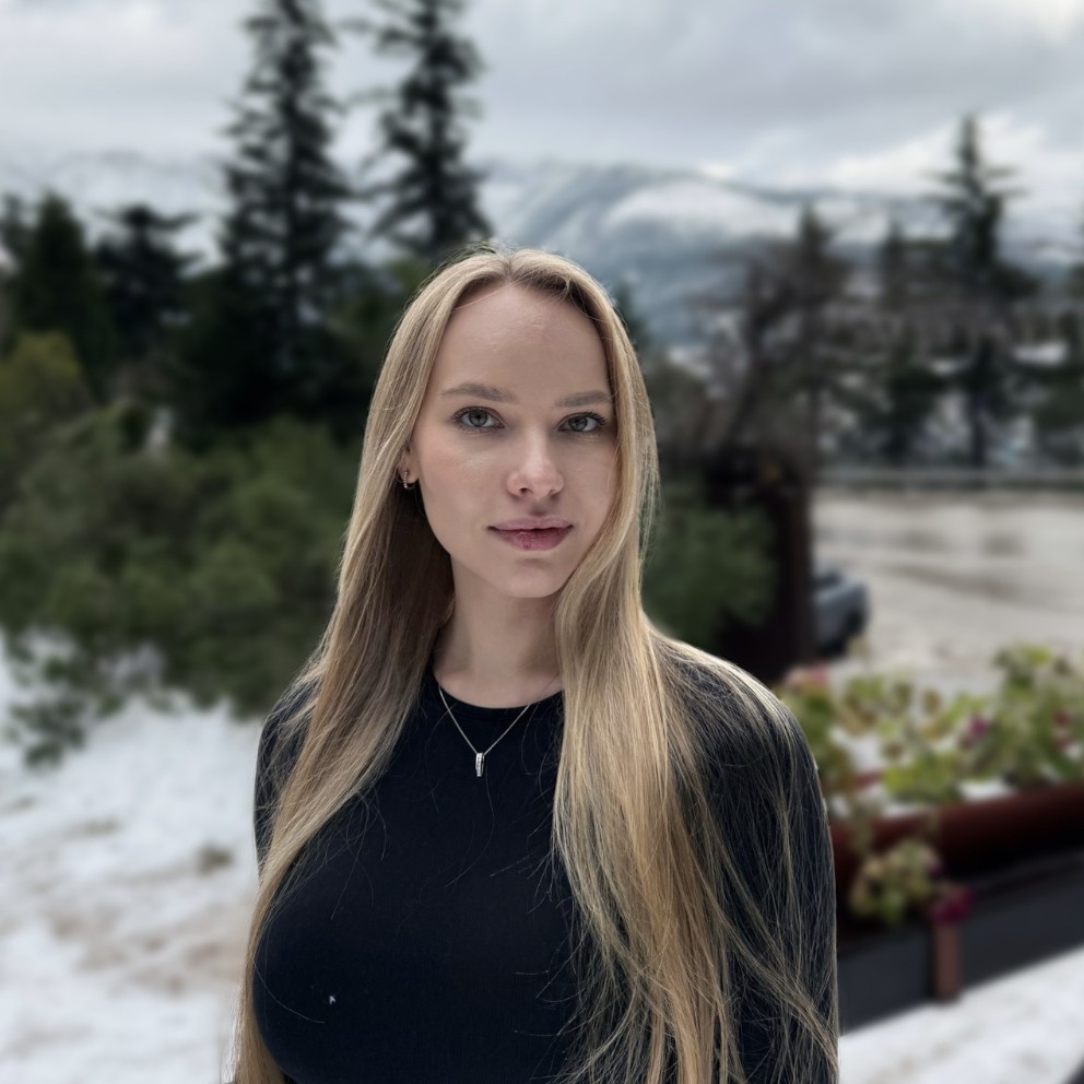 Katarina Novak in the mountains near Graz in winter